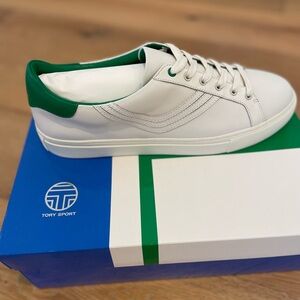 Tory Sport Women’s Chevron Sneakers Green White Size 11